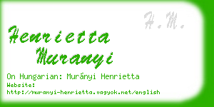 henrietta muranyi business card
